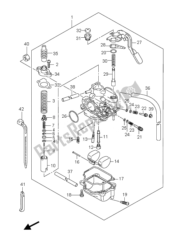 Wszystkie części do Ga? Nik Suzuki LT Z 90 4T Quadsport 2007