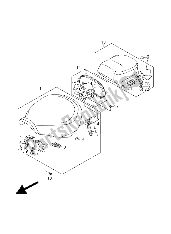 Tutte le parti per il Posto A Sedere del Suzuki C 1500 VL 2009