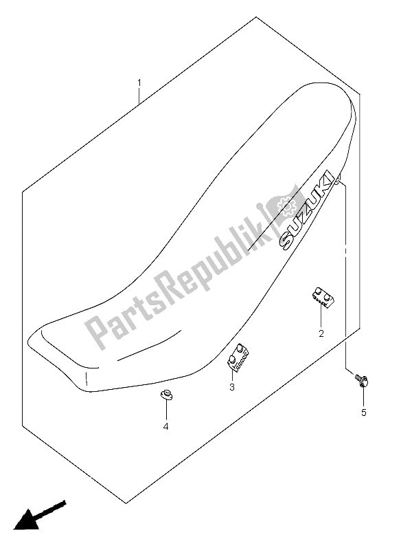 Todas las partes para Asiento de Suzuki DR Z 400E 2005