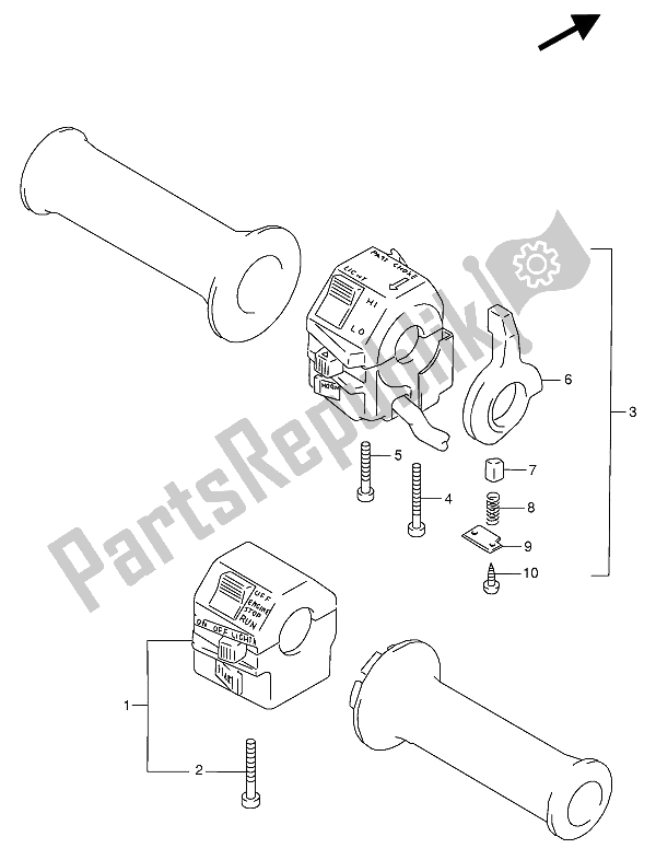 Todas las partes para Interruptor De La Manija de Suzuki VX 800U 1990