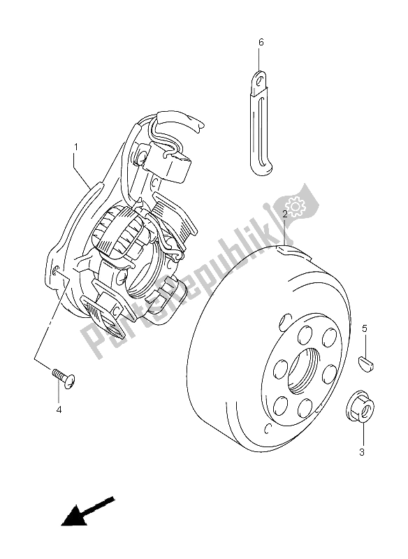 Toutes les pièces pour le Magnéto du Suzuki DR Z 125 SW LW 2006