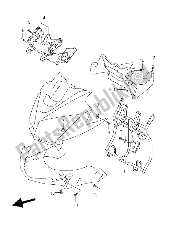 All parts for the Cowling Body Installation Parts of the Suzuki DL 1000 V Strom 2009