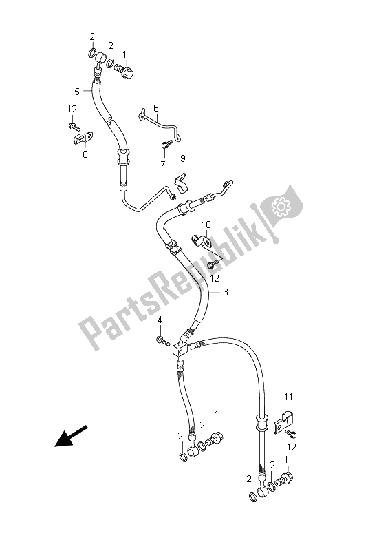 All parts for the Front Brake Hose (an650a E24) of the Suzuki AN 650A Burgman Executive 2011