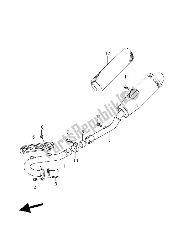 Toutes les pièces pour le Silencieux du Suzuki RM Z 250 2009