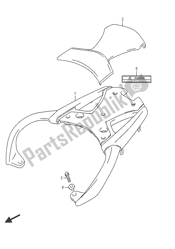 All parts for the Carrier (dl650a) of the Suzuki DL 650 AXT V Strom 2016