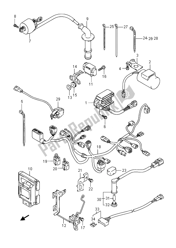 Tutte le parti per il Elettrico del Suzuki RM Z 450 2014