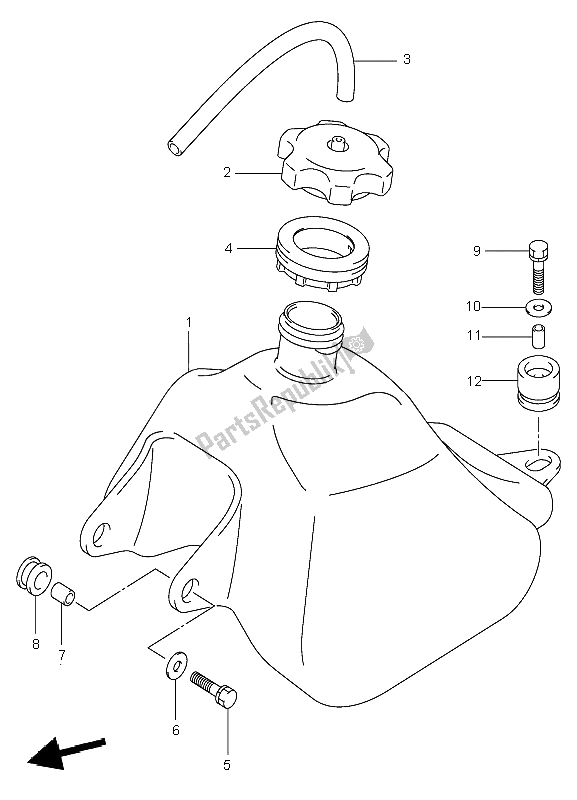 Wszystkie części do Zbiornik Paliwa Suzuki LT A 50 Quadsport 2005