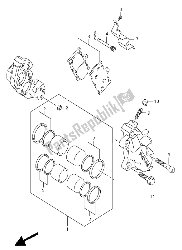 Todas las partes para Pinzas Delanteras de Suzuki GSX R 750 2002