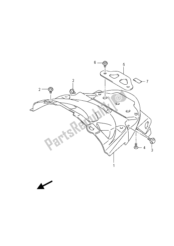 Alle onderdelen voor de Verlenging Achterspatbord van de Suzuki VZR 1800 NZR M Intruder 2012