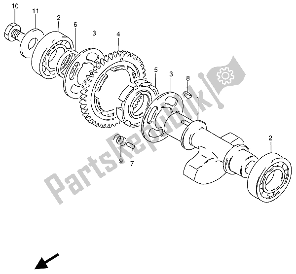 Alle onderdelen voor de Crank Balancer van de Suzuki GN 250E 1991