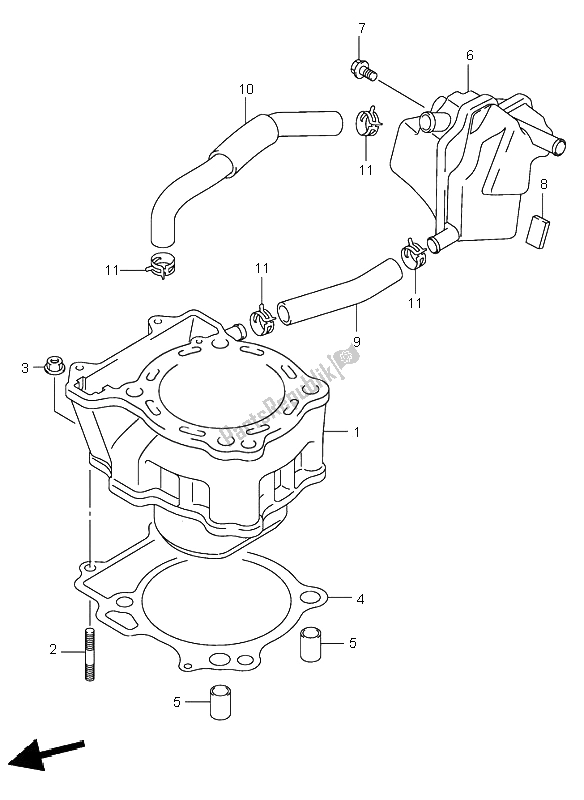 Tutte le parti per il Cilindro del Suzuki DR Z 400S 2002