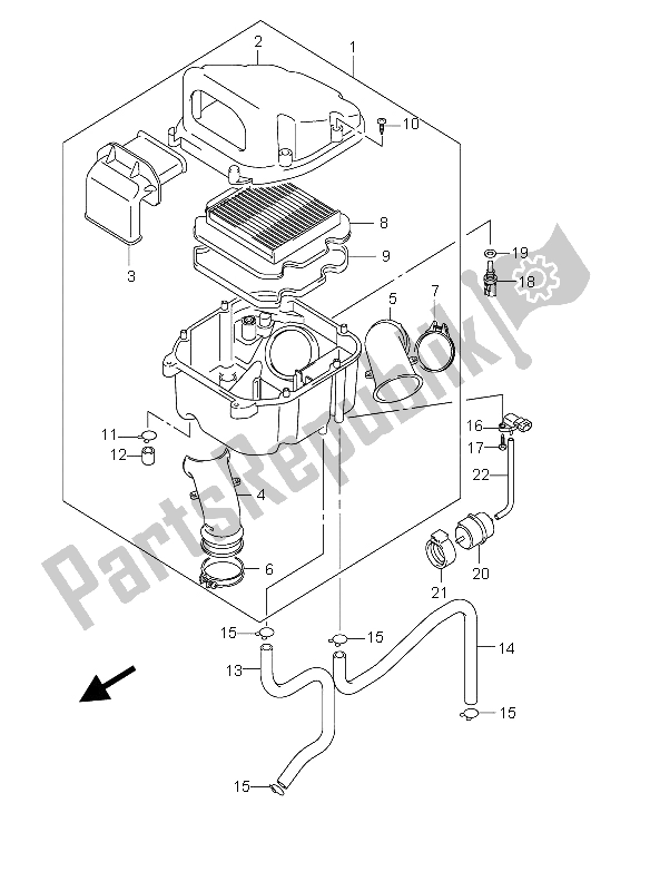 Tutte le parti per il Filtro Dell'aria del Suzuki DL 650 V Strom 2004