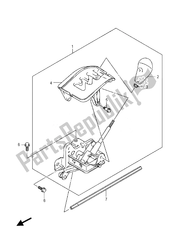 Tutte le parti per il Leva Del Cambio del Suzuki LT A 500 XZ Kingquad AXI 4X4 2014