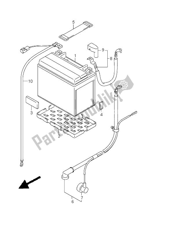 All parts for the Battery (dl650a E2) of the Suzuki DL 650A V Strom 2011