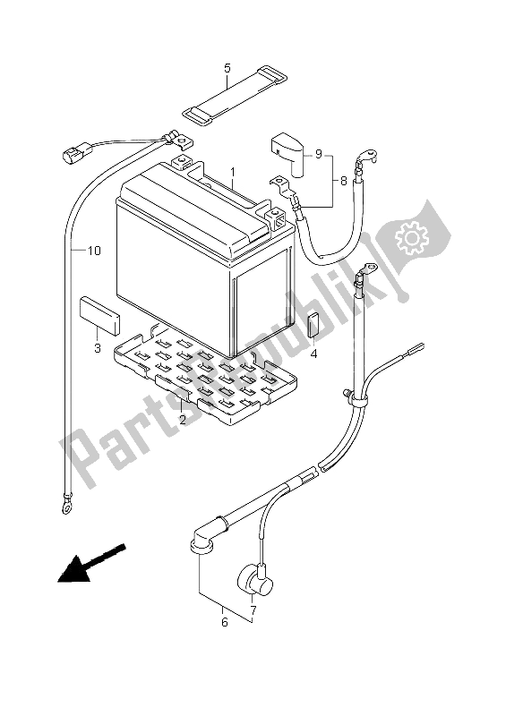 Alle onderdelen voor de Batterij (dl650a E2) van de Suzuki DL 650A V Strom 2011