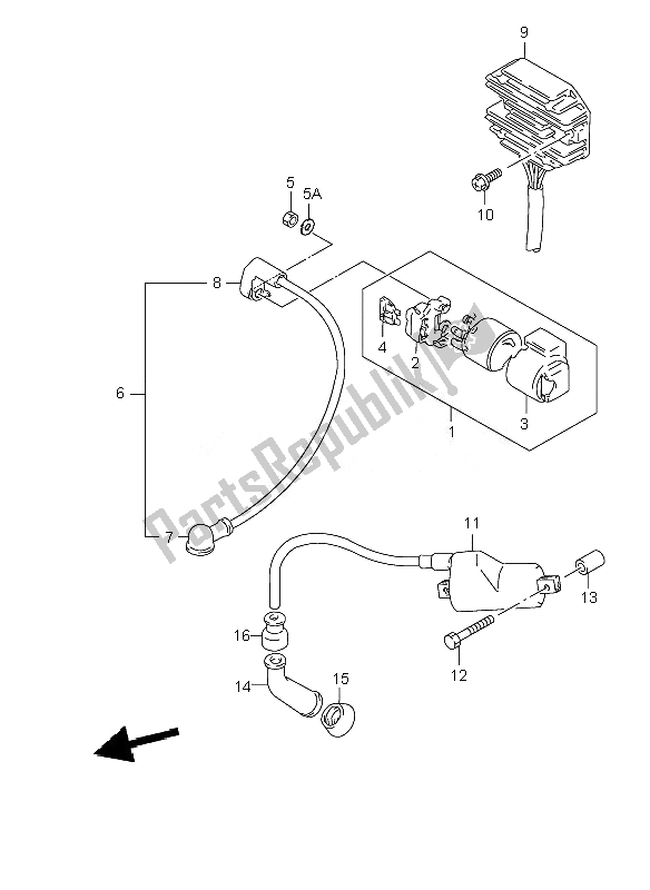 Todas las partes para Eléctrico de Suzuki GS 500 EF 2007