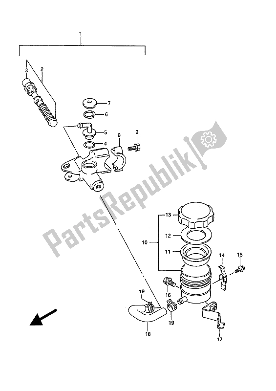 Toutes les pièces pour le Maître-cylindre Avant du Suzuki GSX R 750W 1992