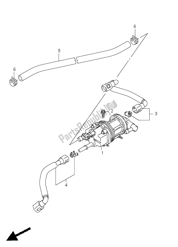 Alle onderdelen voor de Brandstofpomp (lt-r450) van de Suzuki LT R 450Z Quadracer 2011