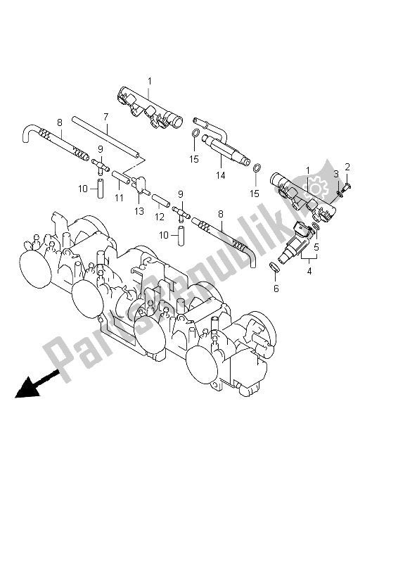 All parts for the Throttle Body Hose & Joint of the Suzuki GSX 650 FA 2012