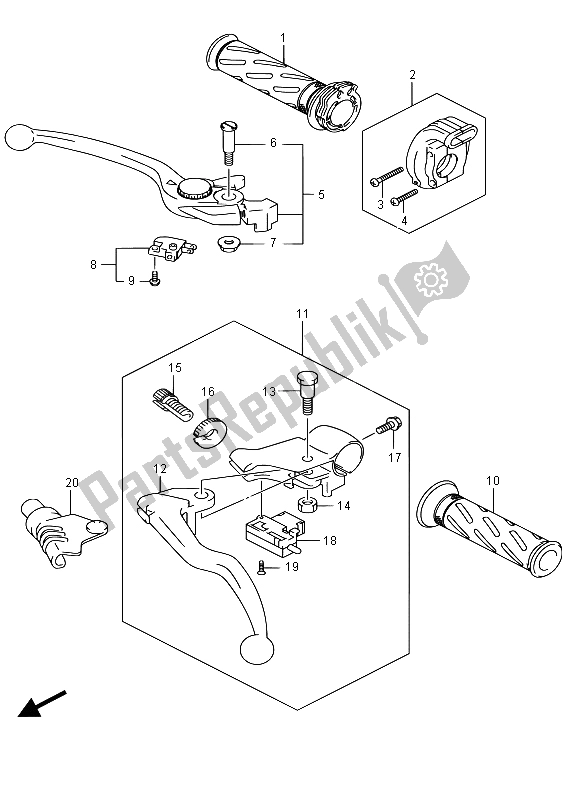 Todas las partes para Palanca De La Manija de Suzuki SV 650S 2015