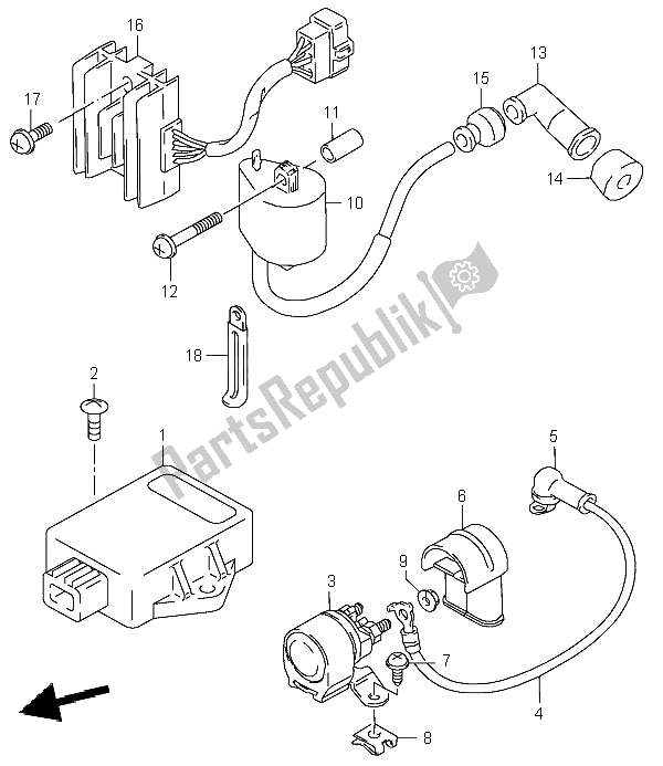 All parts for the Electrical of the Suzuki LT F 160 Quadrunner 2003