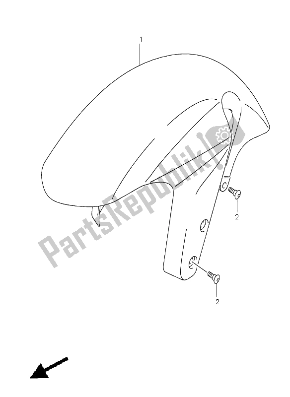 Todas las partes para Guardabarros Delantero de Suzuki GSX R 1000 2004