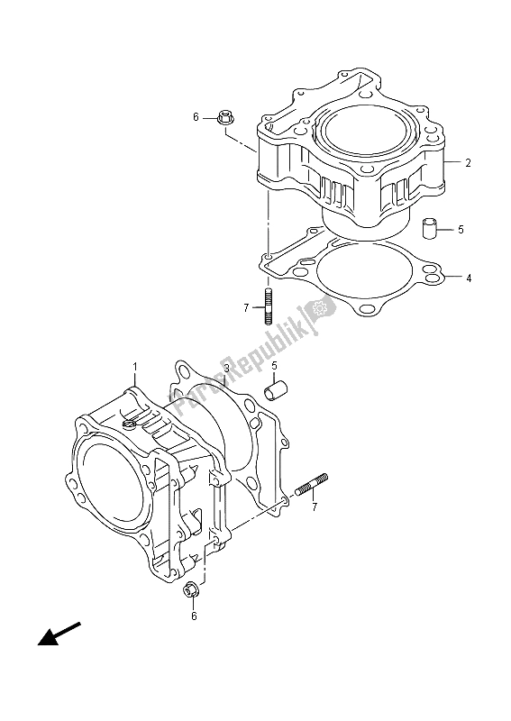 Todas las partes para Cilindro de Suzuki DL 650A V Strom 2015