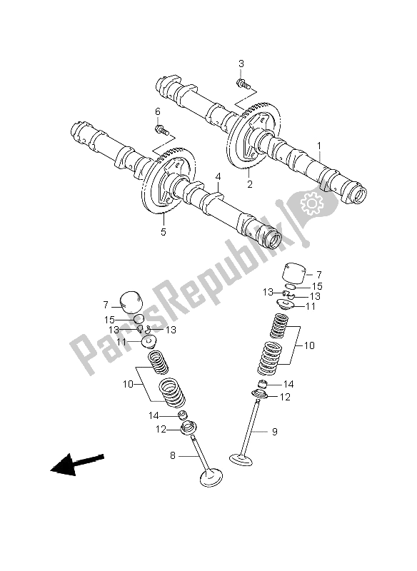 All parts for the Camshaft & Valve of the Suzuki GSX 1400 2006