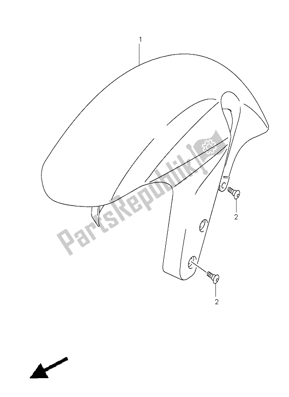 Toutes les pièces pour le Garde-boue Avant du Suzuki GSX R 1000 2003