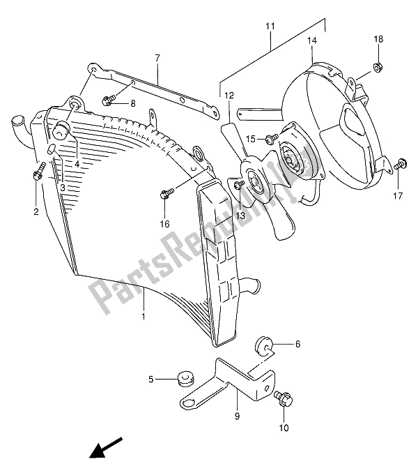 Tutte le parti per il Termosifone del Suzuki RF 900R 1994