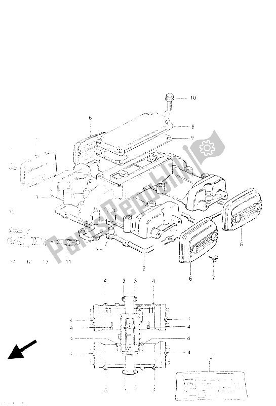 Alle onderdelen voor de Kleppendeksel van de Suzuki GSX 400 ES 1985