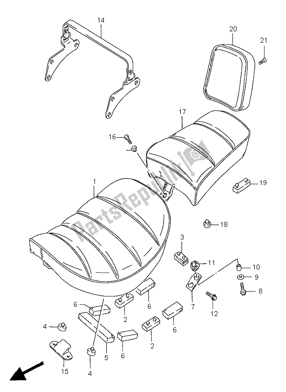 Wszystkie części do Siedzenie Suzuki LS 650 Savage 1998