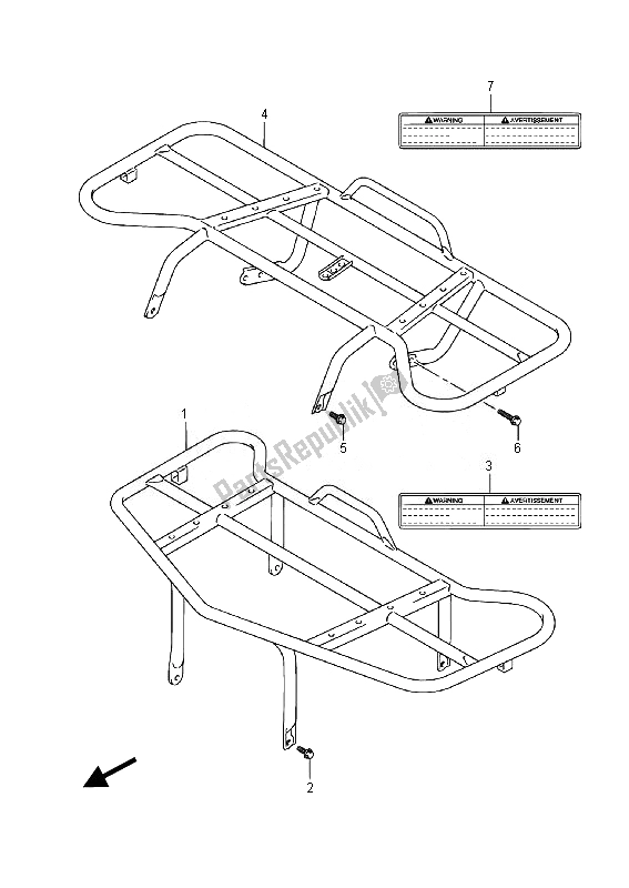 All parts for the Carrier (lt-f400f) of the Suzuki LT F 400 FZ Kingquad FSI 4X4 2014