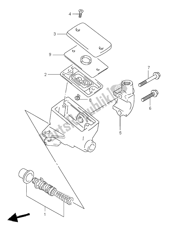 Todas las partes para Cilindro Maestro Delantero de Suzuki GSF 600 NS Bandit 1999