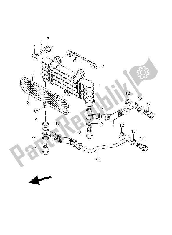 Todas las partes para Enfriador De Aceite de Suzuki DL 650A V Strom 2008