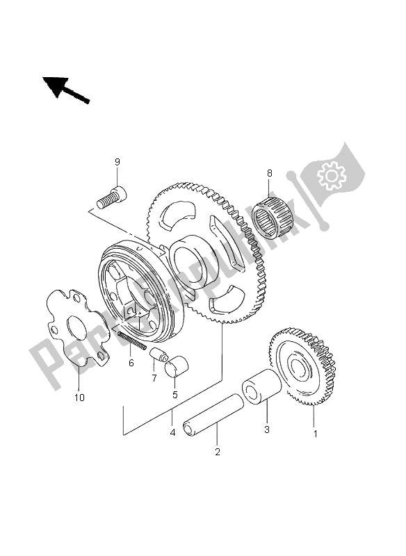 Todas las partes para Embrague De Arranque de Suzuki GN 125E 1998