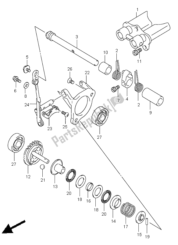 All parts for the Exhaust Valve of the Suzuki RM 85 SW LW 2006