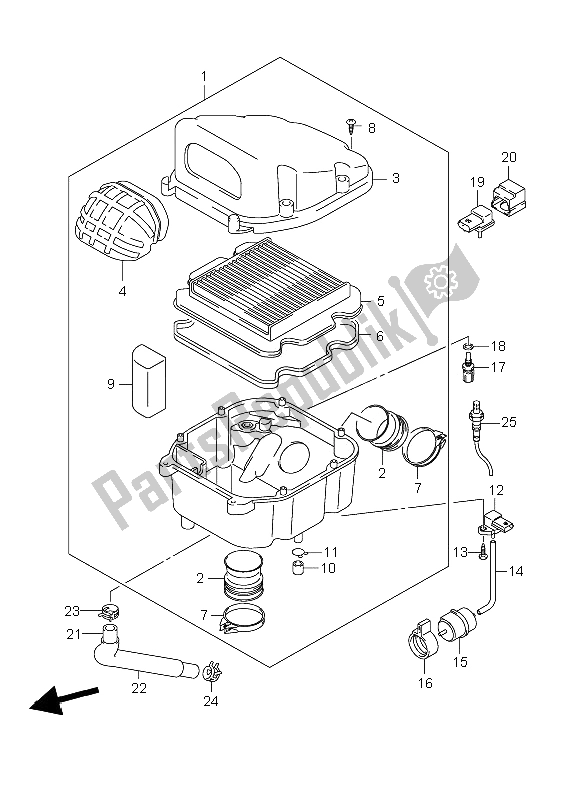 Todas las partes para Filtro De Aire de Suzuki DL 1000 V Strom 2008