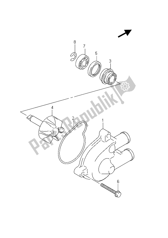 Tutte le parti per il Pompa Dell'acqua del Suzuki UX 150 Sixteen 2011