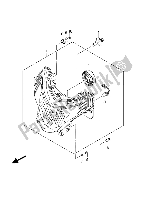 All parts for the Headlamp (gsf650s) of the Suzuki GSF 650 Sasa Bandit 2011