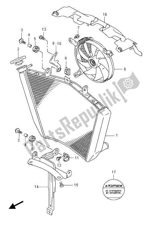 Todas las partes para Radiador (gsx-r1000) de Suzuki GSX R 1000 2015