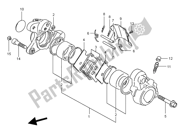Wszystkie części do Zacisk Przedni Suzuki VS 800 Intruder 1995