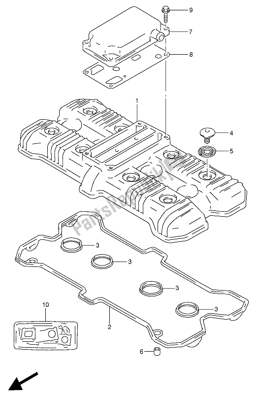 Tutte le parti per il Coperchio Della Testata del Suzuki GSX R 1100W 1993