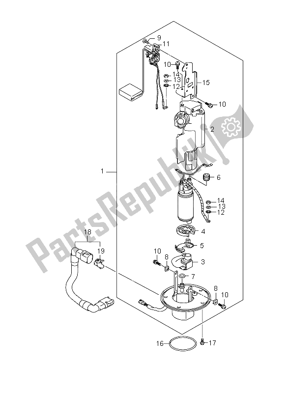 Toutes les pièces pour le Pompe à Essence du Suzuki GSX 1300R Hayabusa 2009