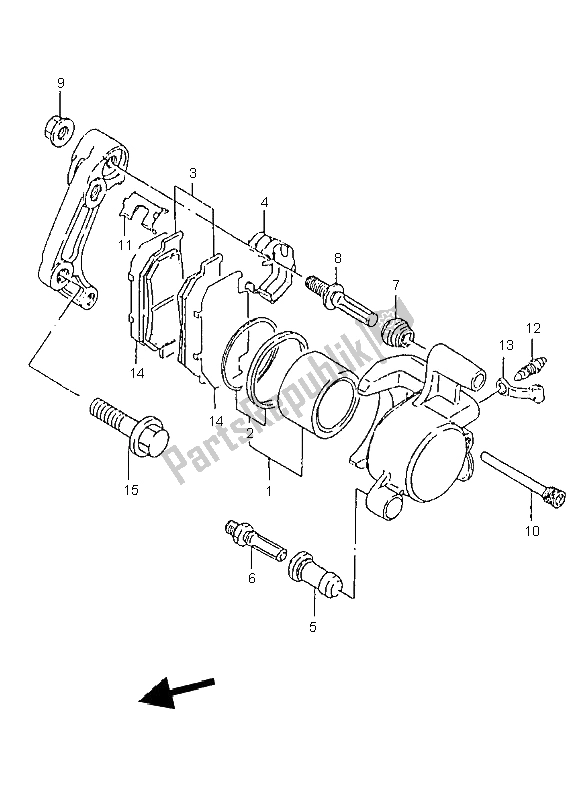 Todas las partes para Pinza Delantera de Suzuki GZ 125 Marauder 2000