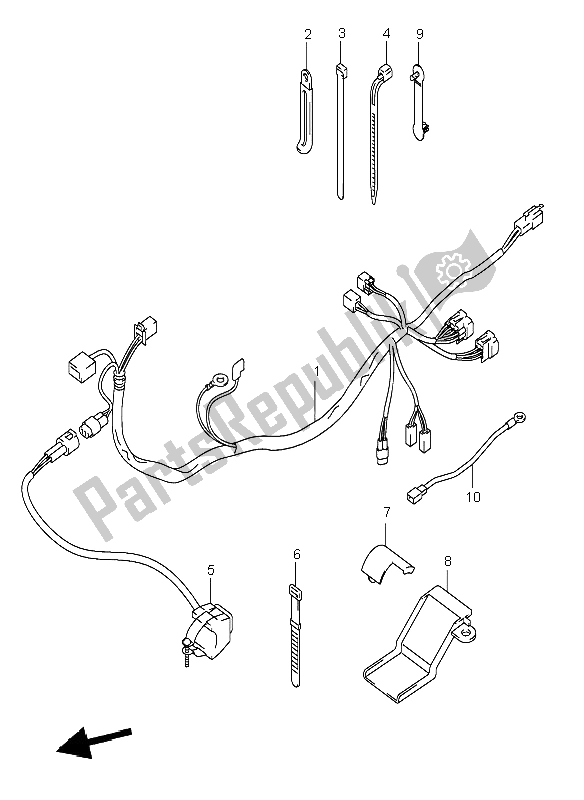 All parts for the Wiring Harness (dr-z400) of the Suzuki DR Z 400E 2004