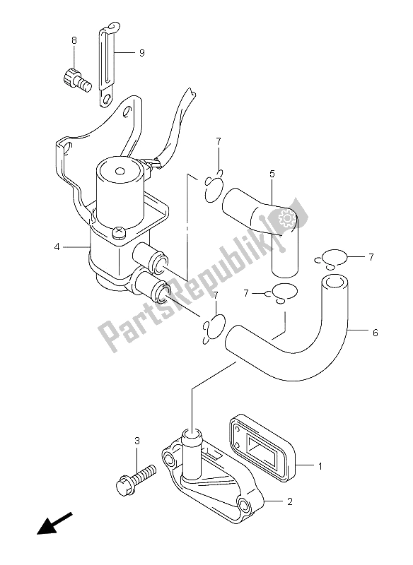 Todas las partes para 2do Aire de Suzuki AN 250 Burgman 2005