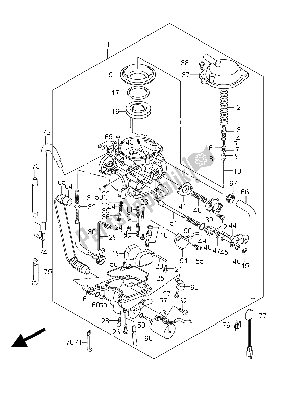 Toutes les pièces pour le Carburateur du Suzuki DR Z 400S 2008