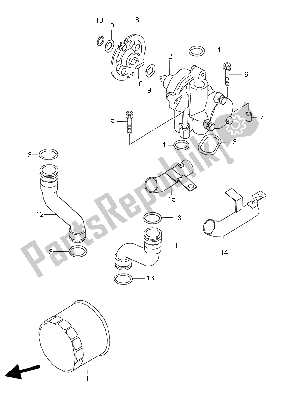 Tutte le parti per il Pompa Dell'olio del Suzuki GSX 600F 1995