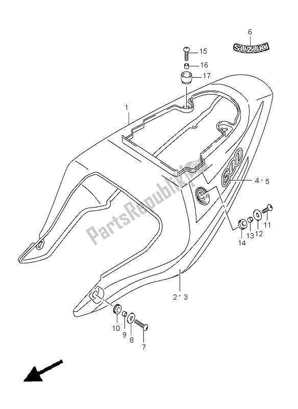 Todas las partes para Cubierta Del Marco (gsx-r600) de Suzuki GSX R 600Z 2003